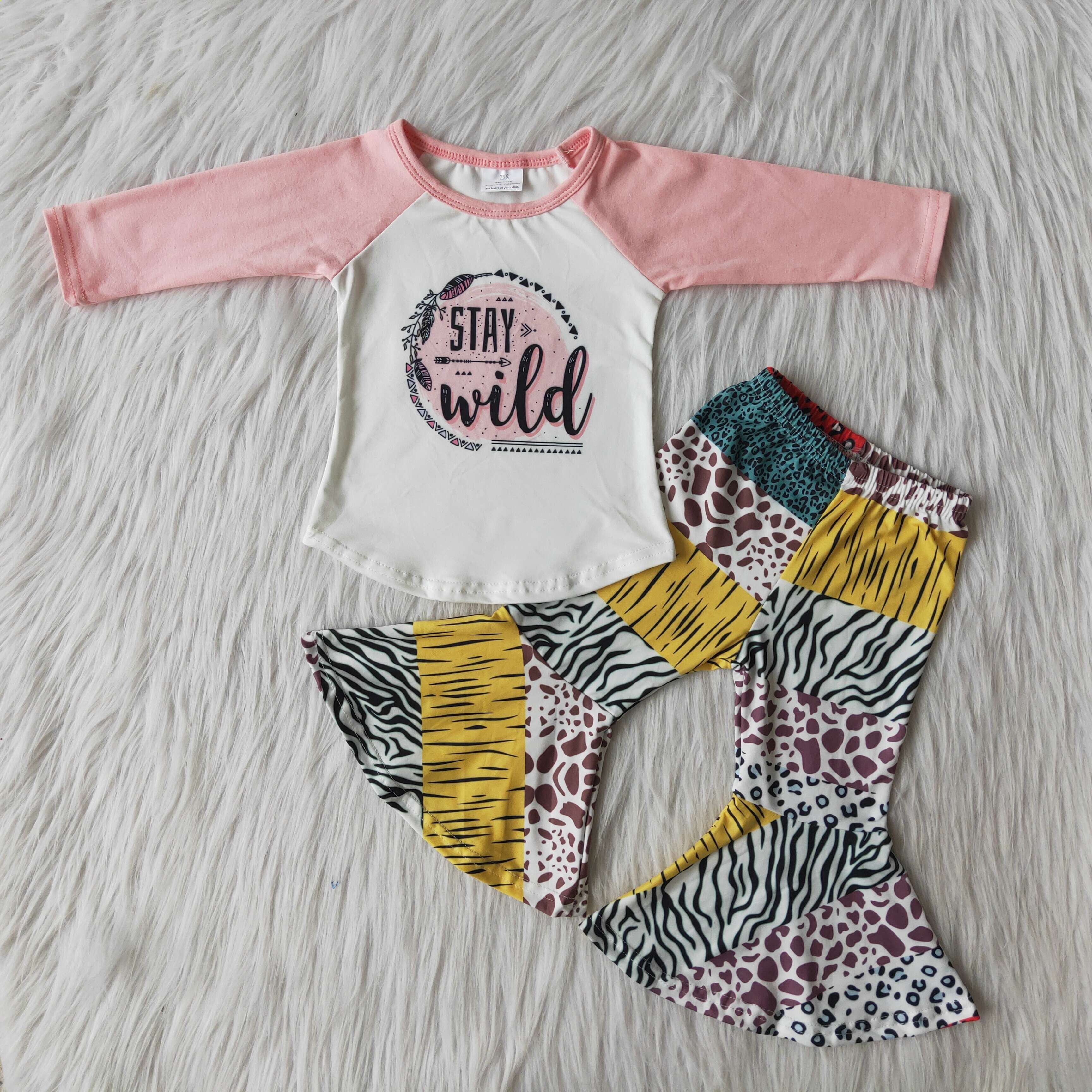 Pretty Little Girls Tops Shirts Kids Boutique Clothes Autumn Clothing Sets New Collection