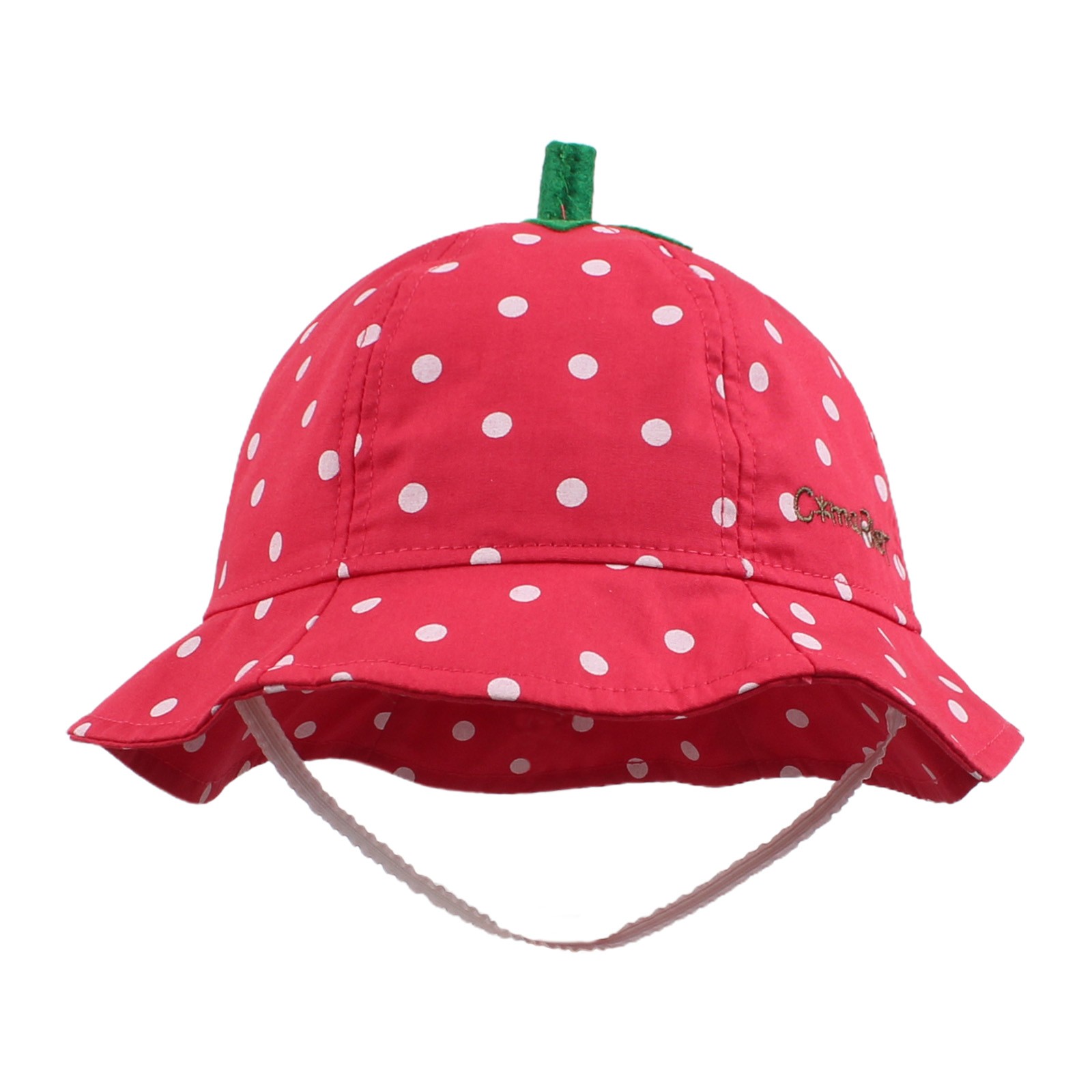 Kids Red Strawberry Dot Hat Baby Spring Summer New Cotton Bucket Cover Lovely Outdoor Sun Hat