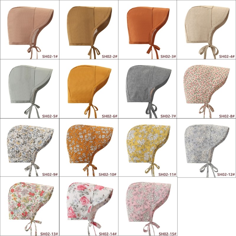 1PC Spring Summer Baby Cotton Floral Printing Sun Hat Infant Wide Brimmed Bonnet Outdoor UV Protection Beach Bucket