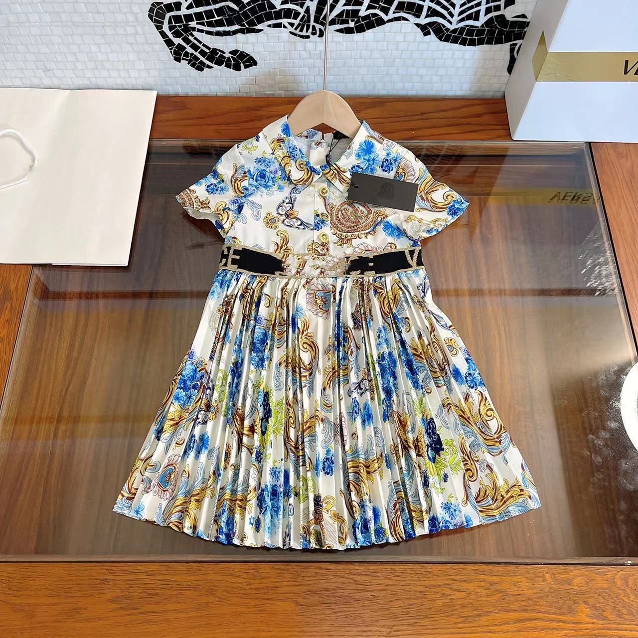 Custom Girls Pleated Dress Princess Dress