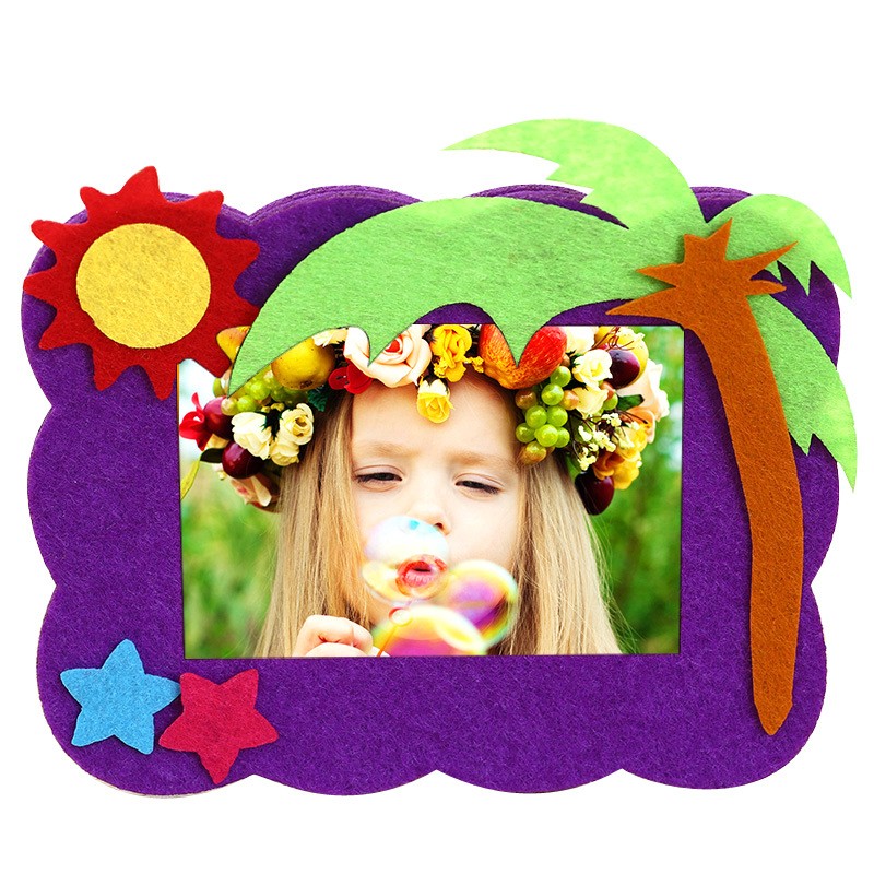 Four 3D Diy Kids Pictures Decor Handmade Photo Frames Baby Souvenirs Album Accessories For Kids To Learn Hands-on Skills