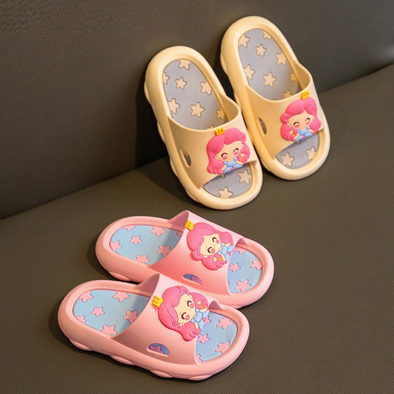 Summer cartoon cute home shoes for girl kids slippers soft baby shoes children slippers waterproof non-slip bathroom