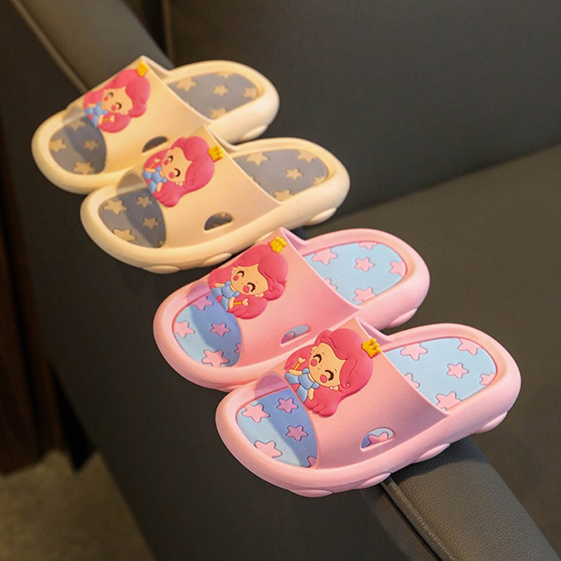 Kids Slippers Soft Baby Shoes Children Slippers Summer Cartoon Cute Home Shoes for Girl Waterproof Non-slip Bathroom