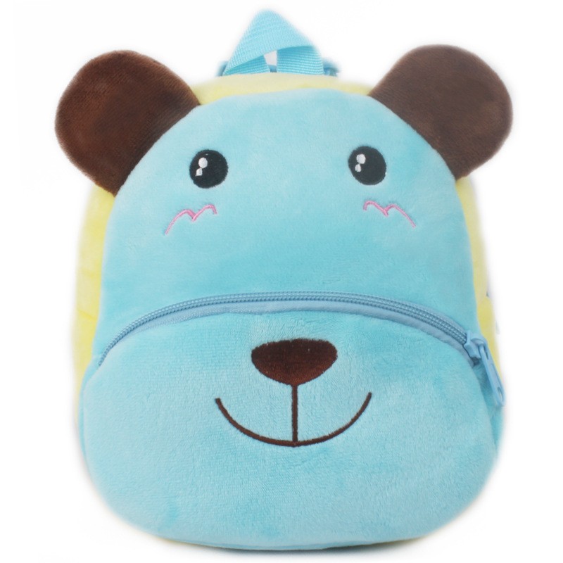 Children Plush Backpack School Bags For Baby Boy Girl Cute 3D Cartoon Animal Kids Backpacks Kindergarten Small Book Bag