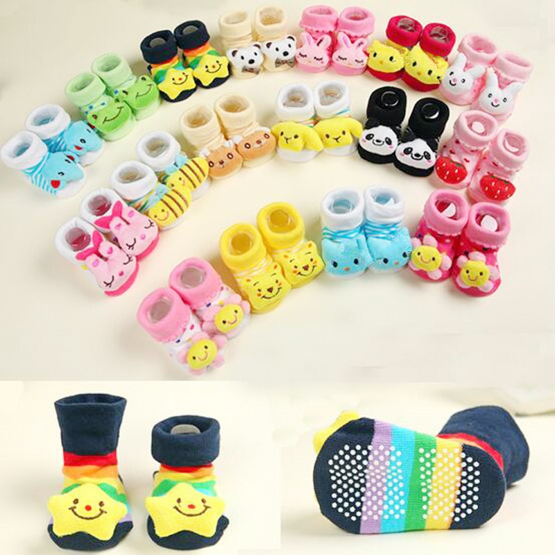 Baby Socks Newborn Cartoon Animal Floor Socks Anti Slip Kids Cotton Shoes Boots Autumn Winter Socks for Children Boy Girls Socks