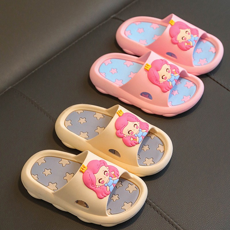 Children Slippers Summer Cartoon Cute Beach Shoes For Boys Girls Waterproof Non-slip Bathroom Kids Slippers Soft Baby Shoes