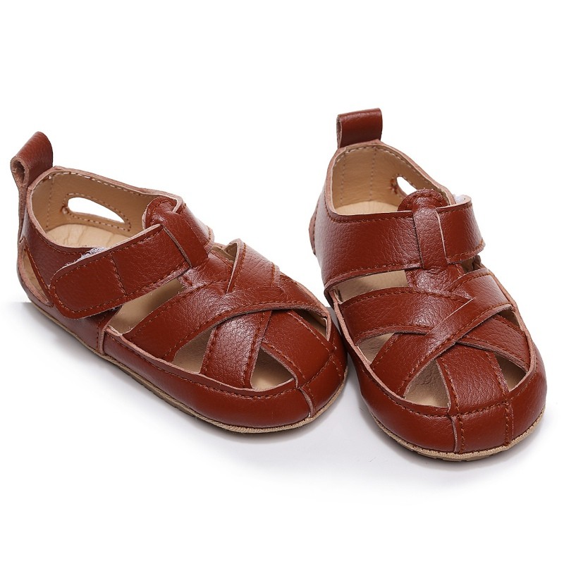 Summer Infant Sandals Children Kids Baby Girls Boys Hollow Out Cross Strap Leather Beach Roman Sneaker