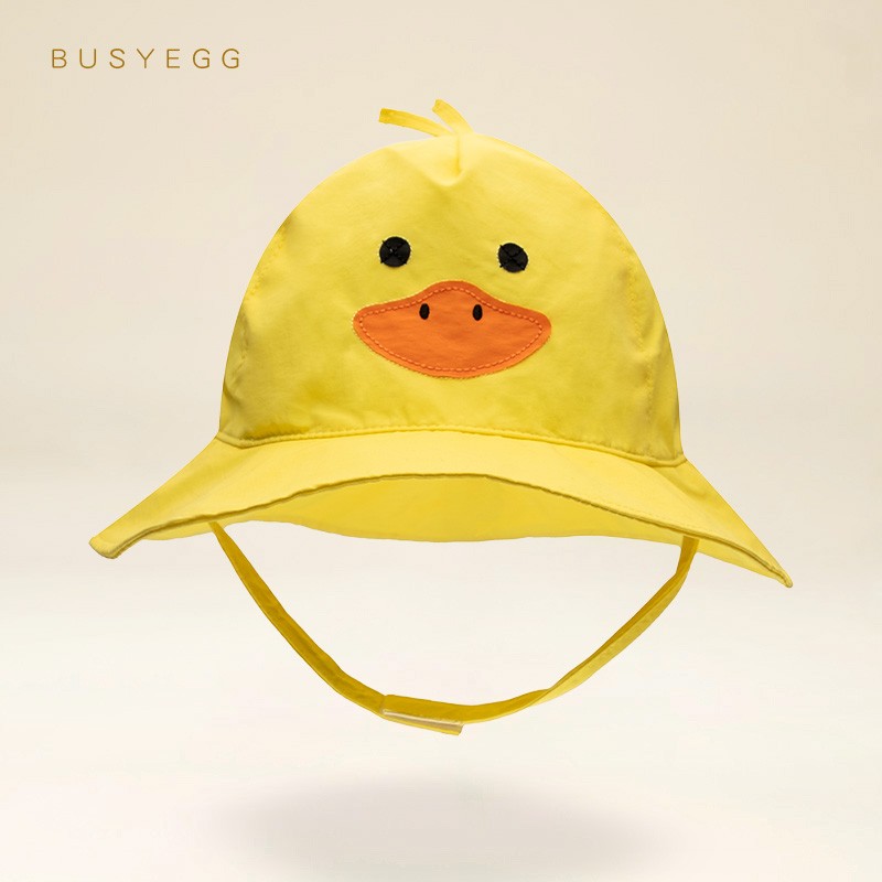 summer cartoon yellow duck baby girls boys bonnet caps adjustable beach accessories kids sun hat panama children hat casquette