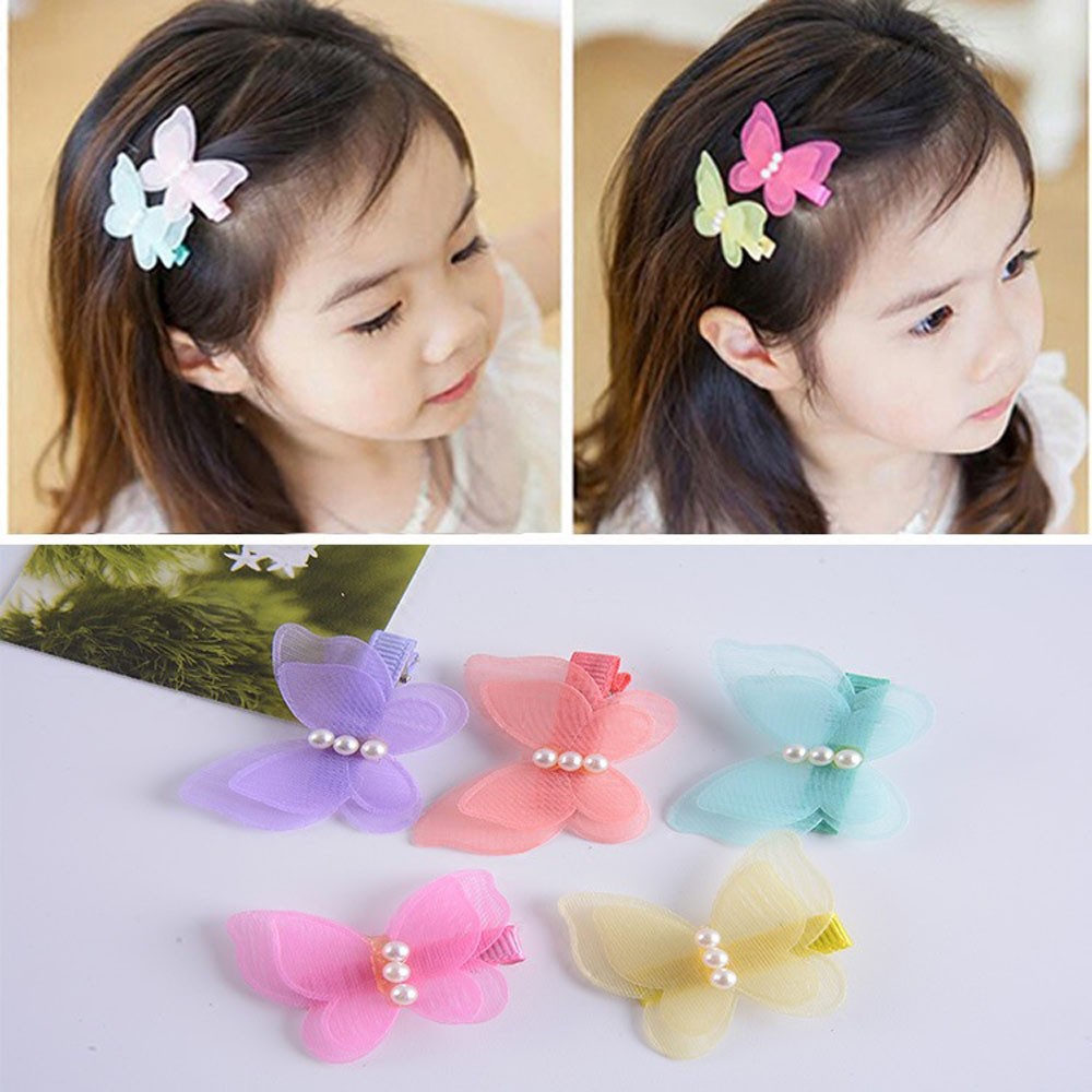 Cute Butterfly Hair Clips Baby Barrettes Girls Cartoon Hairpins Fashion Bow Butterfly Headwear Hair Accessories Decorations