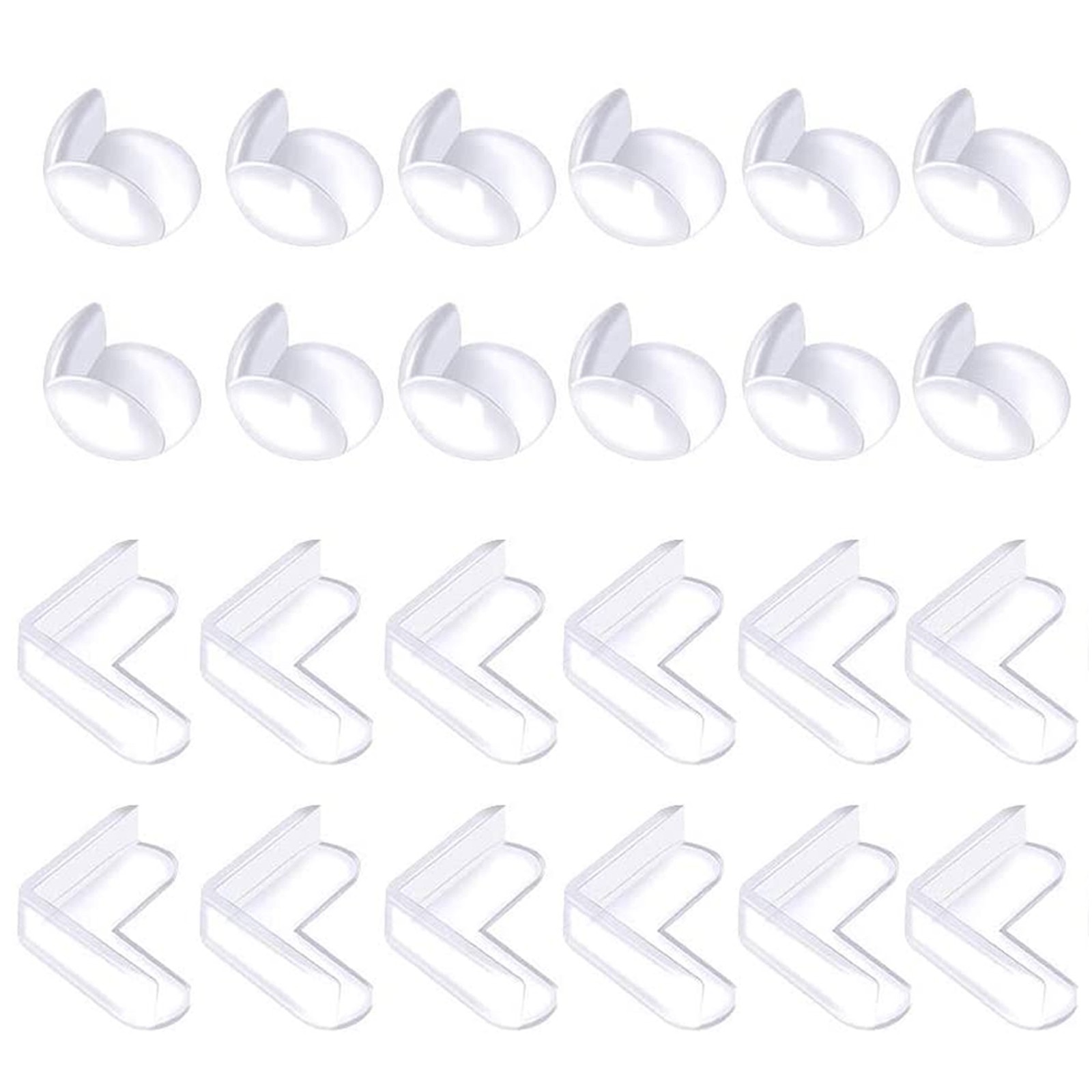 24pcs Baby Baby Safety Silicone Protector Table Corner Edge Protection Cover Children Anti Collision Angle Edge Guard