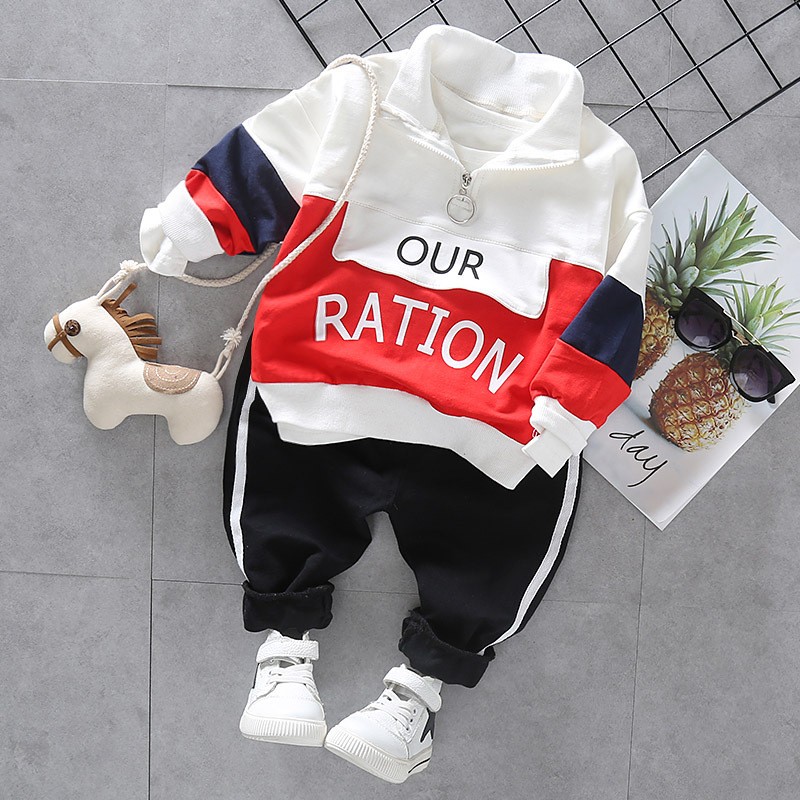 Baby boys and girls casual clothing set, spring and autumn fashion sportswear