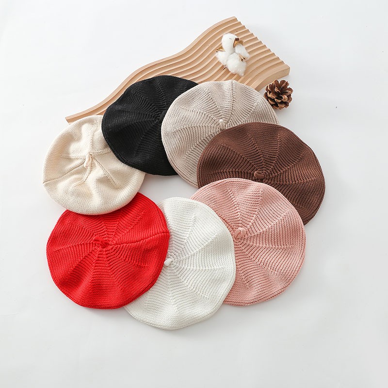 MILANCEL 2021 Autumn New Baby Hat Knitting Hats Cotton Girls Beanie Solid Cap Newbron Korean Girls Hat