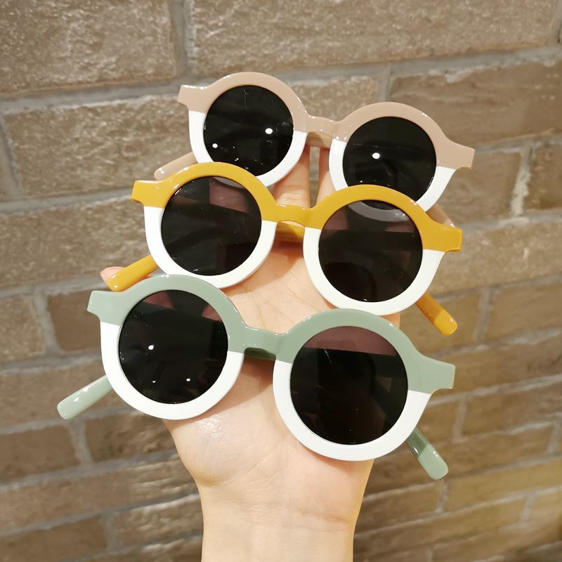 Children Double Color Round Sunglasses Boys Girls Fashion Vintage Sunglasses UV400 Protection Classic Kids Eyewear Sunglasses