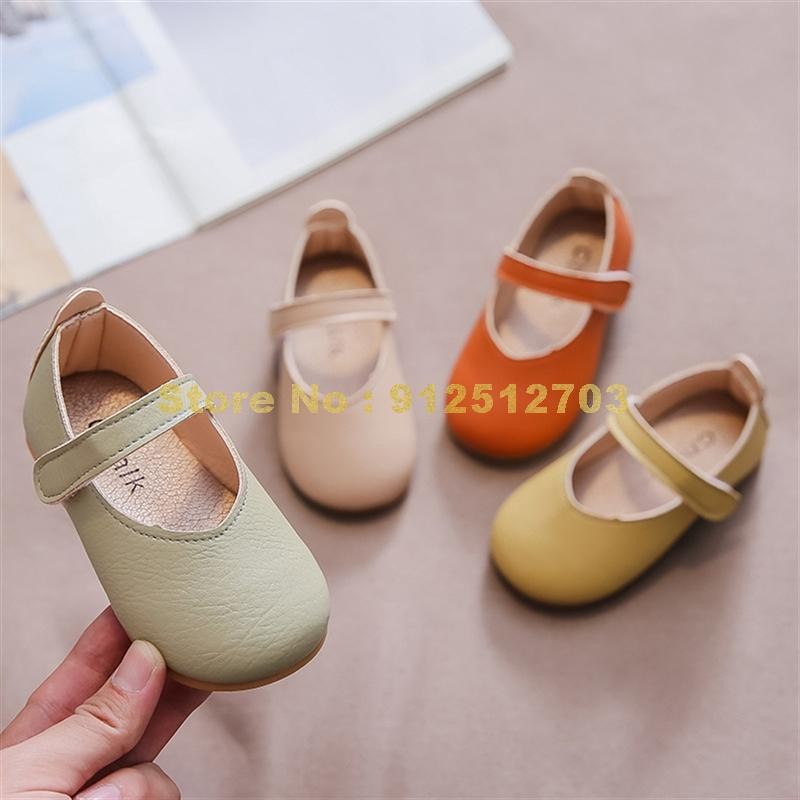 Girls candy color baby girl basic kids flats autumn new fashion anti-slip toddler baby shoes