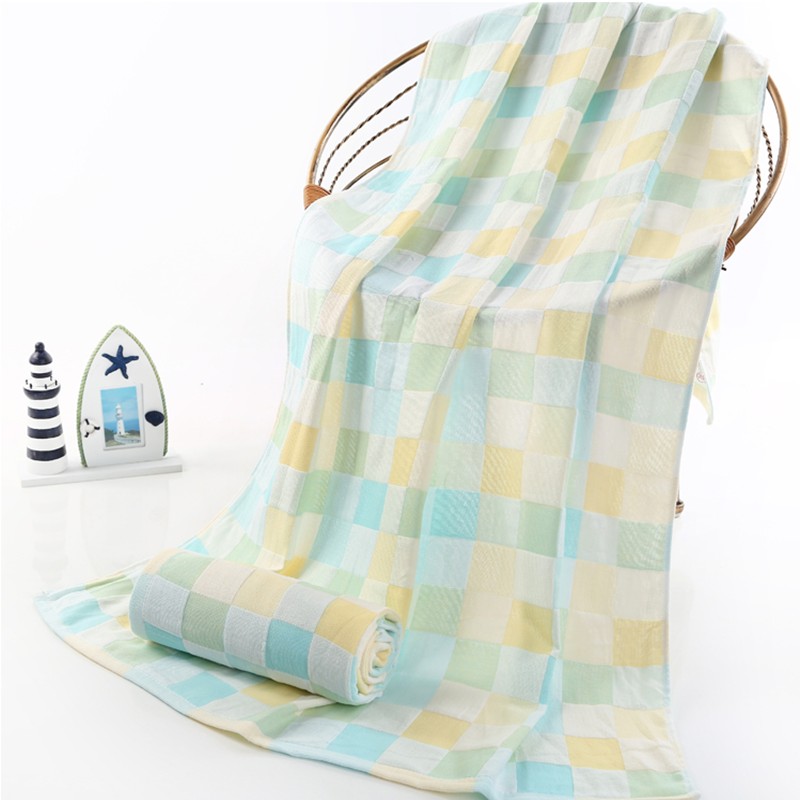 Pure cotton quick-drying gauze bath towel children's water swimming pool to increase bath towel travel hotel bath towel bath towel