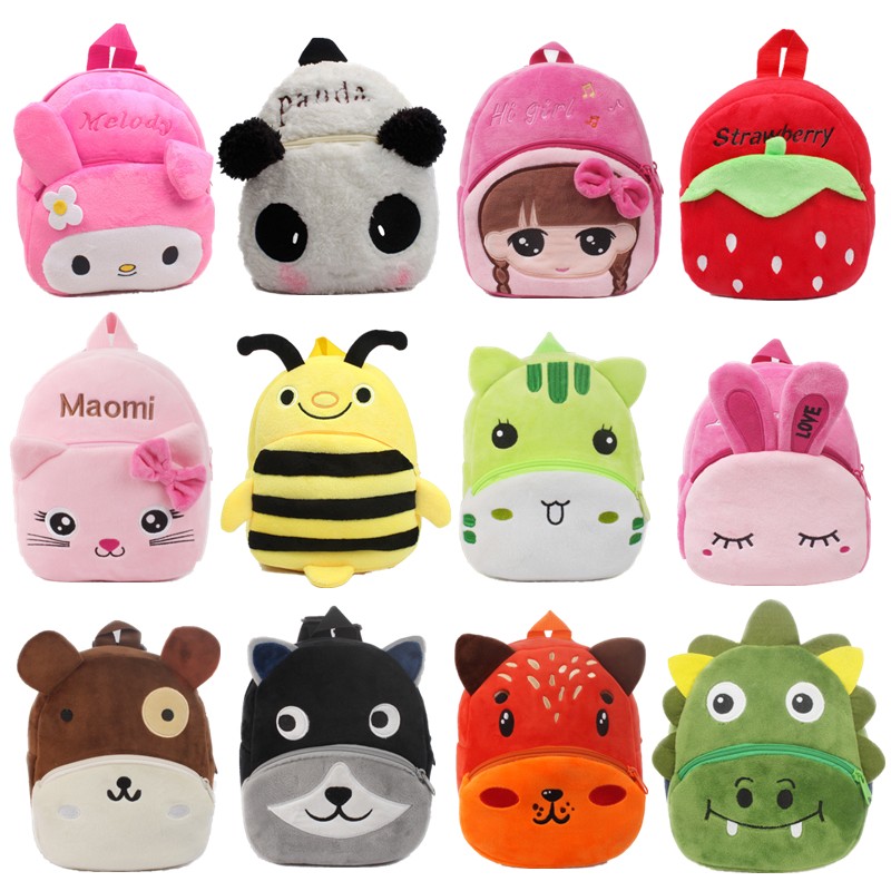 Baby Girls Backpack Kids Cute Plush Backpacks Children School Bags 3D Cartoon Animal Book Bag for Little Boy Girl Baby Bag 0-4Y