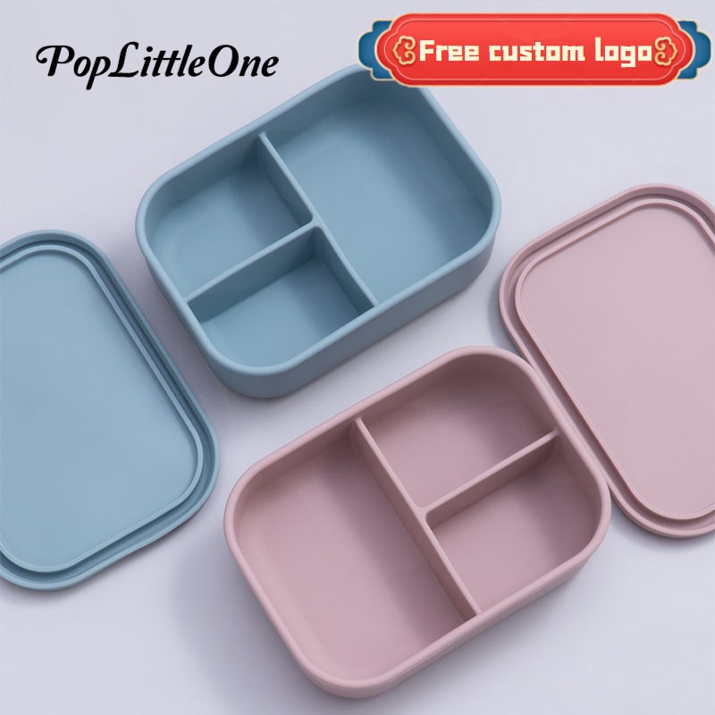 New Divided Lunch Box With Lid Fresh Keeping Lunch Box Leakproof Picnic Cake Box Kids Cutlery Box Free Custom Logo