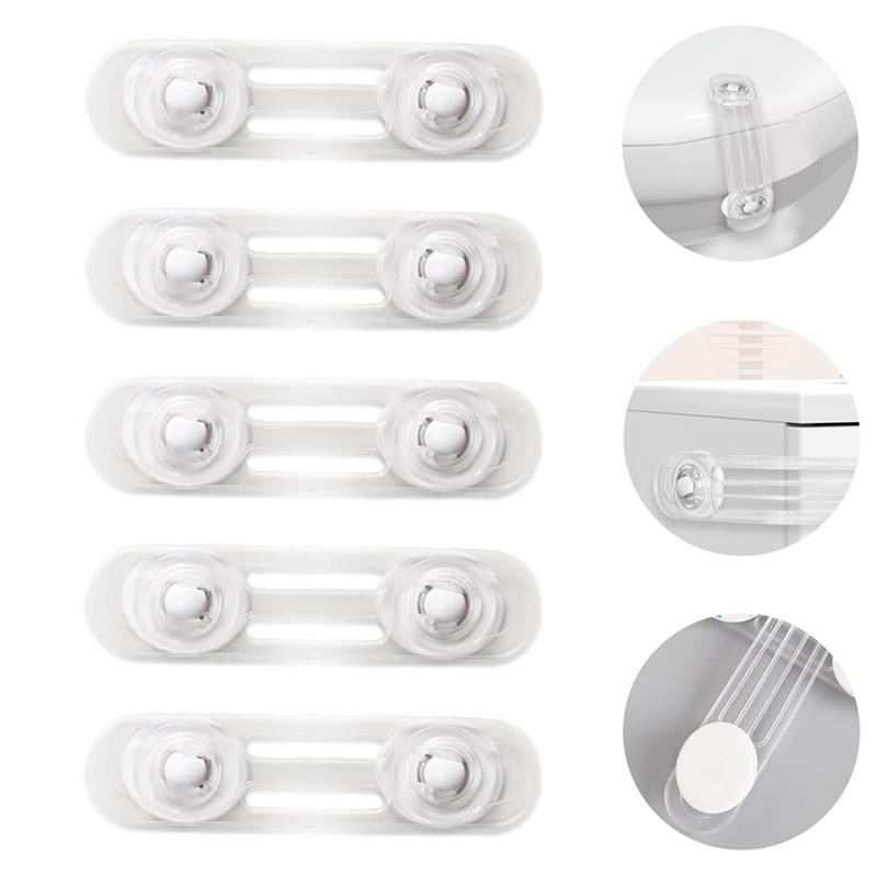 5pcs Childproof Self Adhesive Cabinet Lock Drawer Latch Child Safety Lock Width