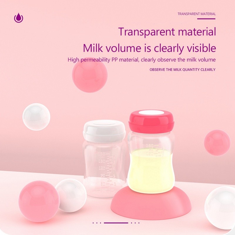 Wide caliber breast milk storage bottle 1pc 180ml fresh-keeping baby food storage bottle BPA free leak-proof refrigerated safe