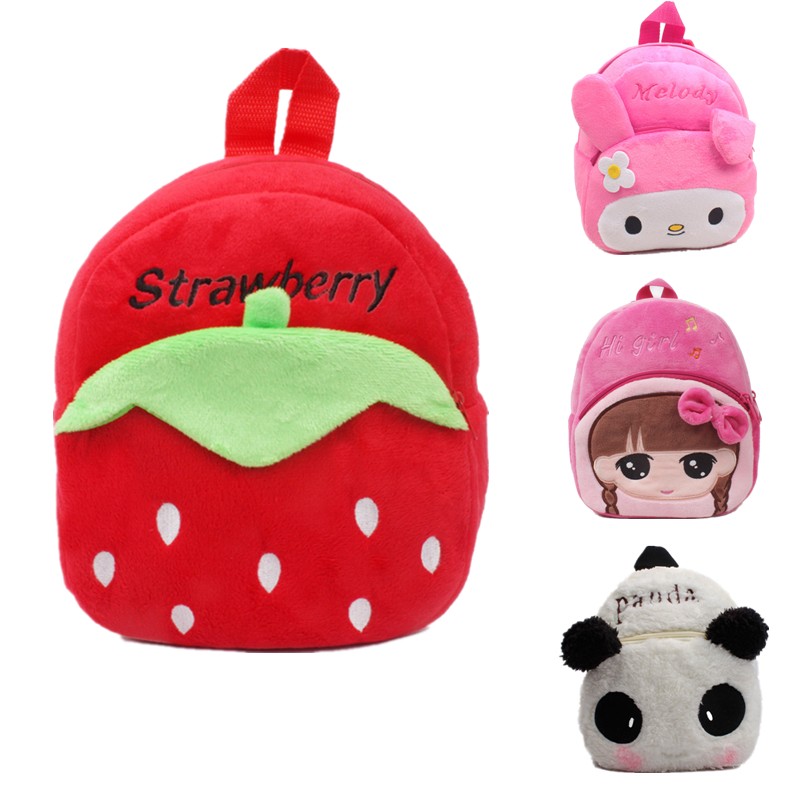 Baby Baby Backpack Kids Bags 3D Cartoon Animal Plush Backpacks For Boys Girls Cute Children Kindergarten Book Bag 0-4 Years