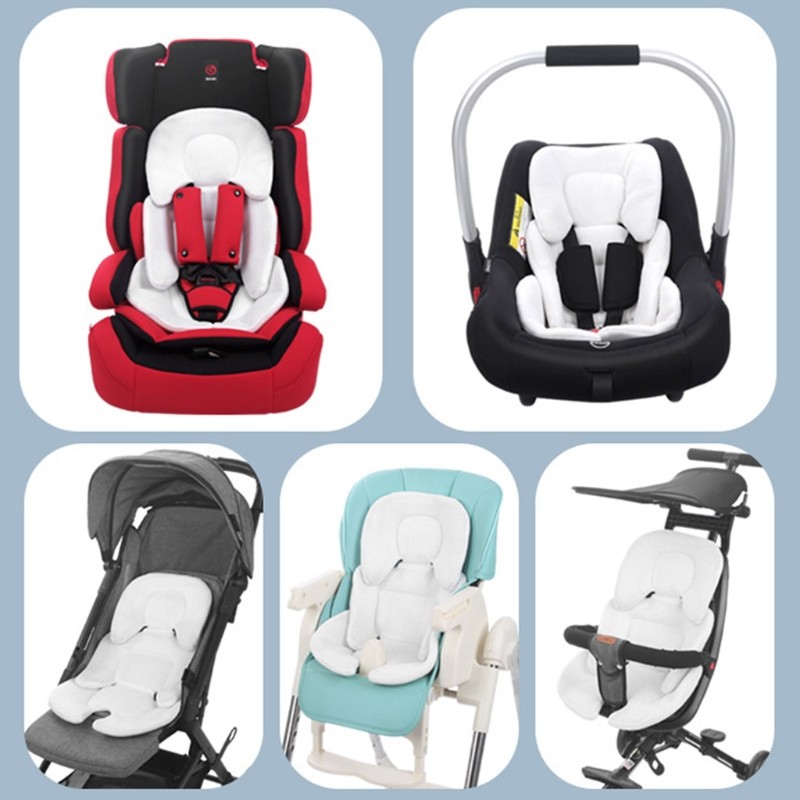 Baby Stroller Cushion Infant Car Seat Insert Head Body Support Pillow Stroller Thermal Mattress Mesh Breathable Liner Neck Mat QX2D