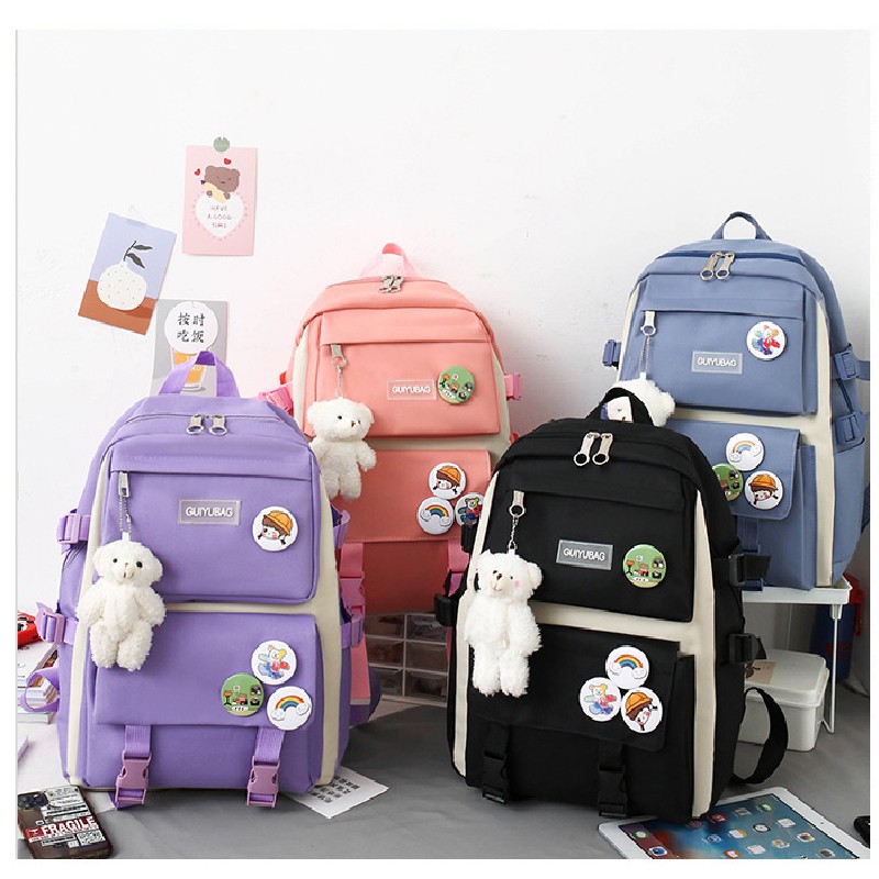 Lightweight middle school female students school bag fresh and lovely primary school students girl heart large-capacity backpack