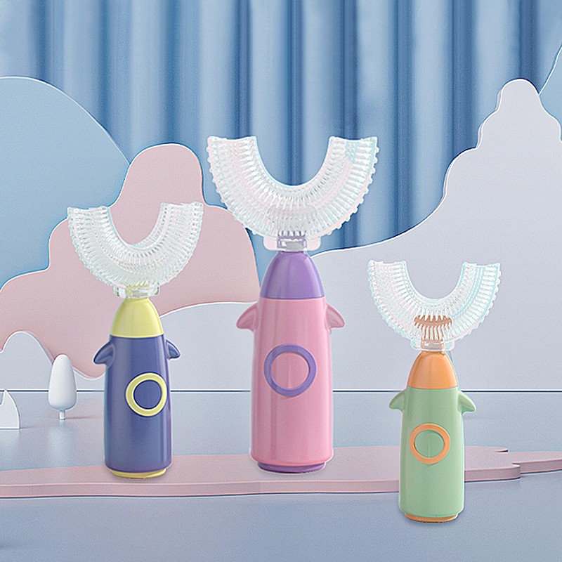 Baby Toothbrush U-Shape Children Toothbrush Silicone Oral Care Cute Newborn Toothbrush Baby Teething For 1-12Y