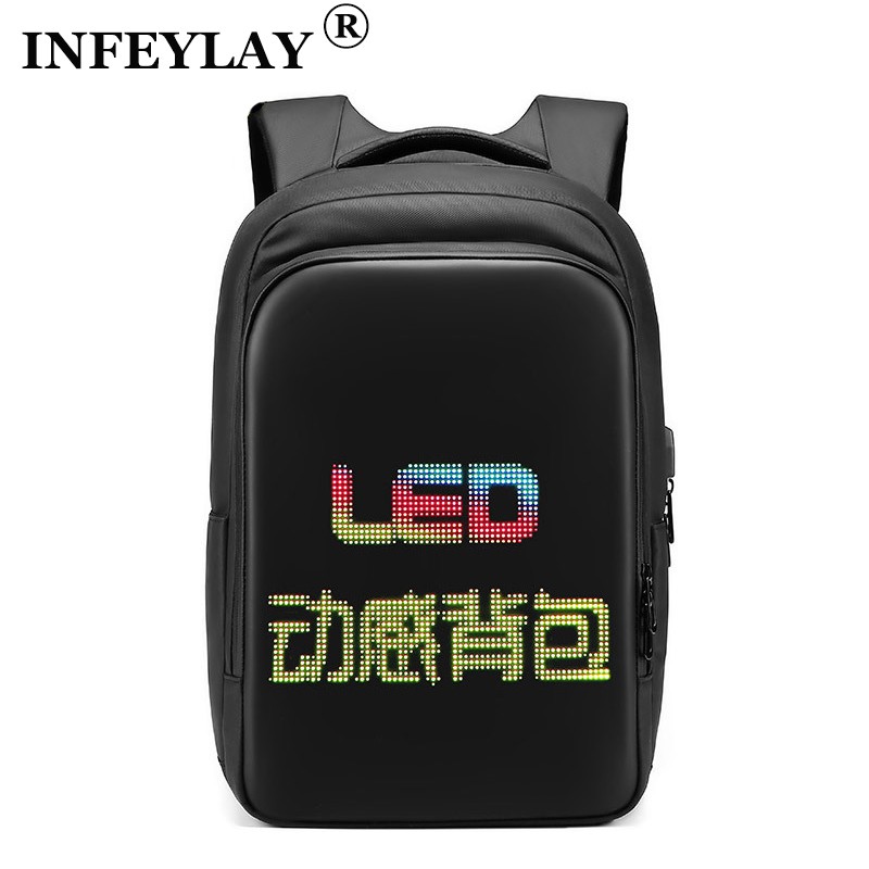 INFEYLAY LED Display Backpack Business Laptop Backpack Men DIY Smart Backpack School Bag Woman Multimedia Backpack