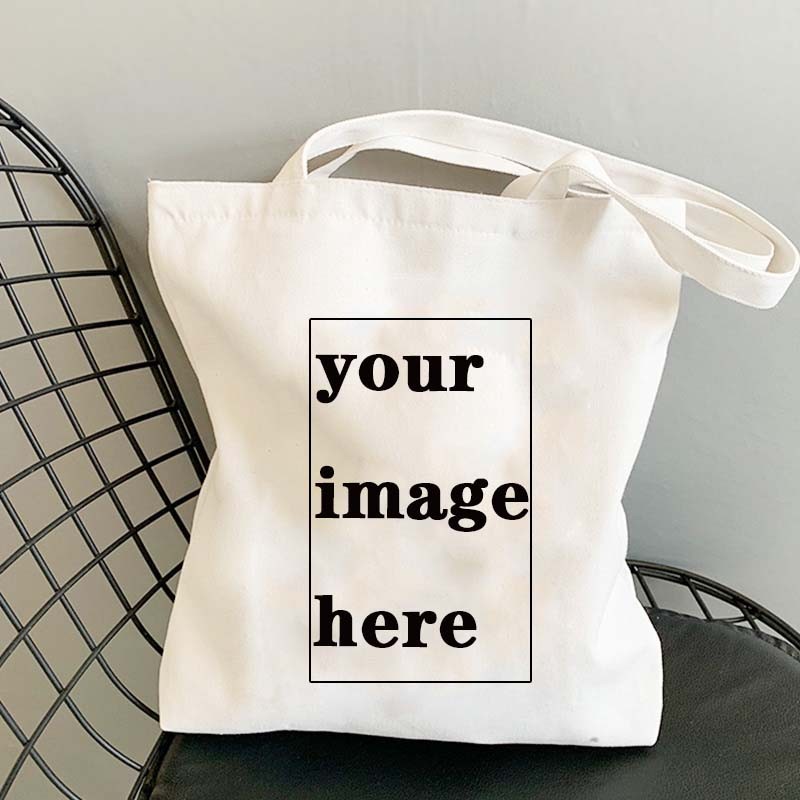 Custom Carrying Bag Shop Your Images Here Print Original Design White Fashion Canvas Travel Bags