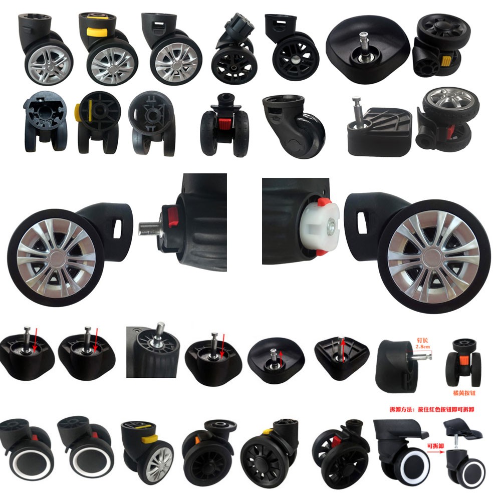 Suitcase Luggage Replacement Accessories Removable Universal Wheels Plug-in Detachable Wheel Pulley Repair Parts