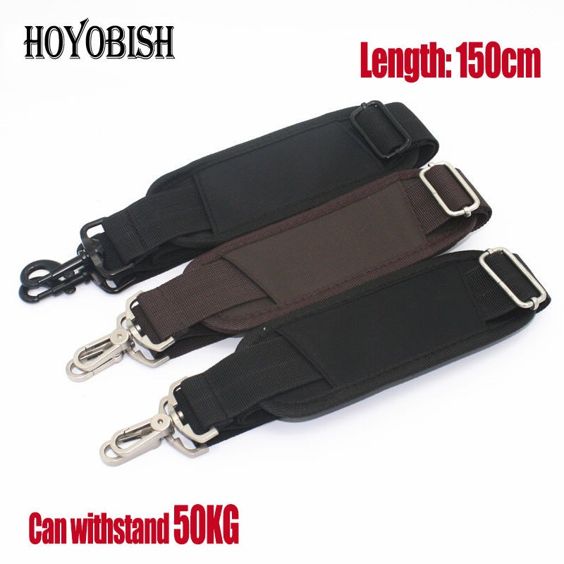 HOYOBISH - Men's Black Nylon Bag Strap, Shoulder Bag, Laptop Bag, 150cm Length, OH201 Accessory