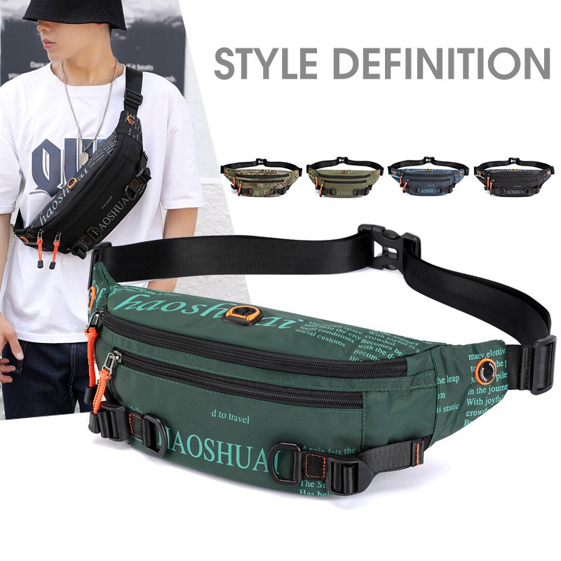 Boom Hip Hop Bag for Men and Women New Fashion Fanny Pack Crossbody Bag Sports Running Waist Belt Cool Bag