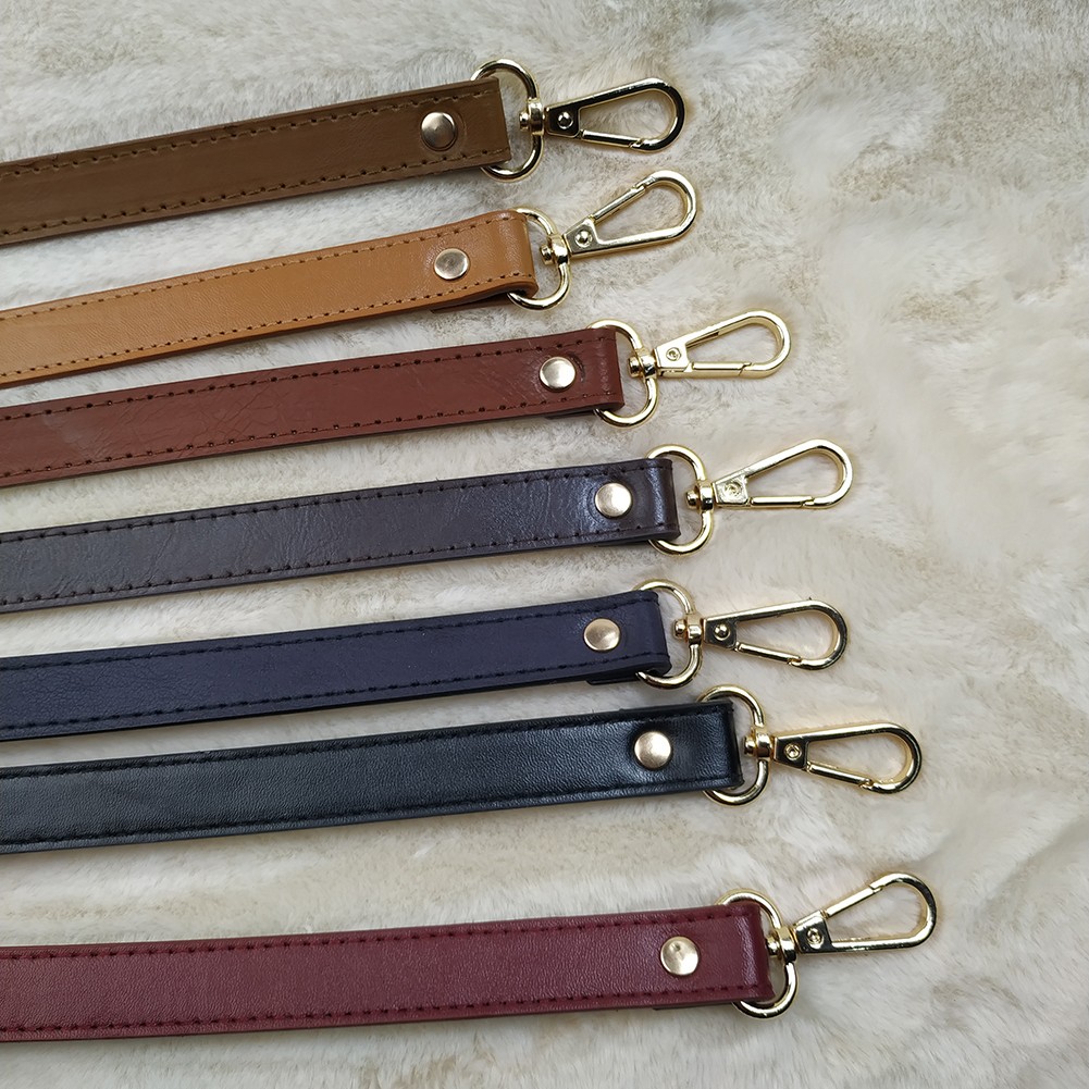 High Quality Leather Bag Strap Adjustable Chic Long Belt Detachable Handle Replacement Metal Buckle Crossbody Bag Accessories