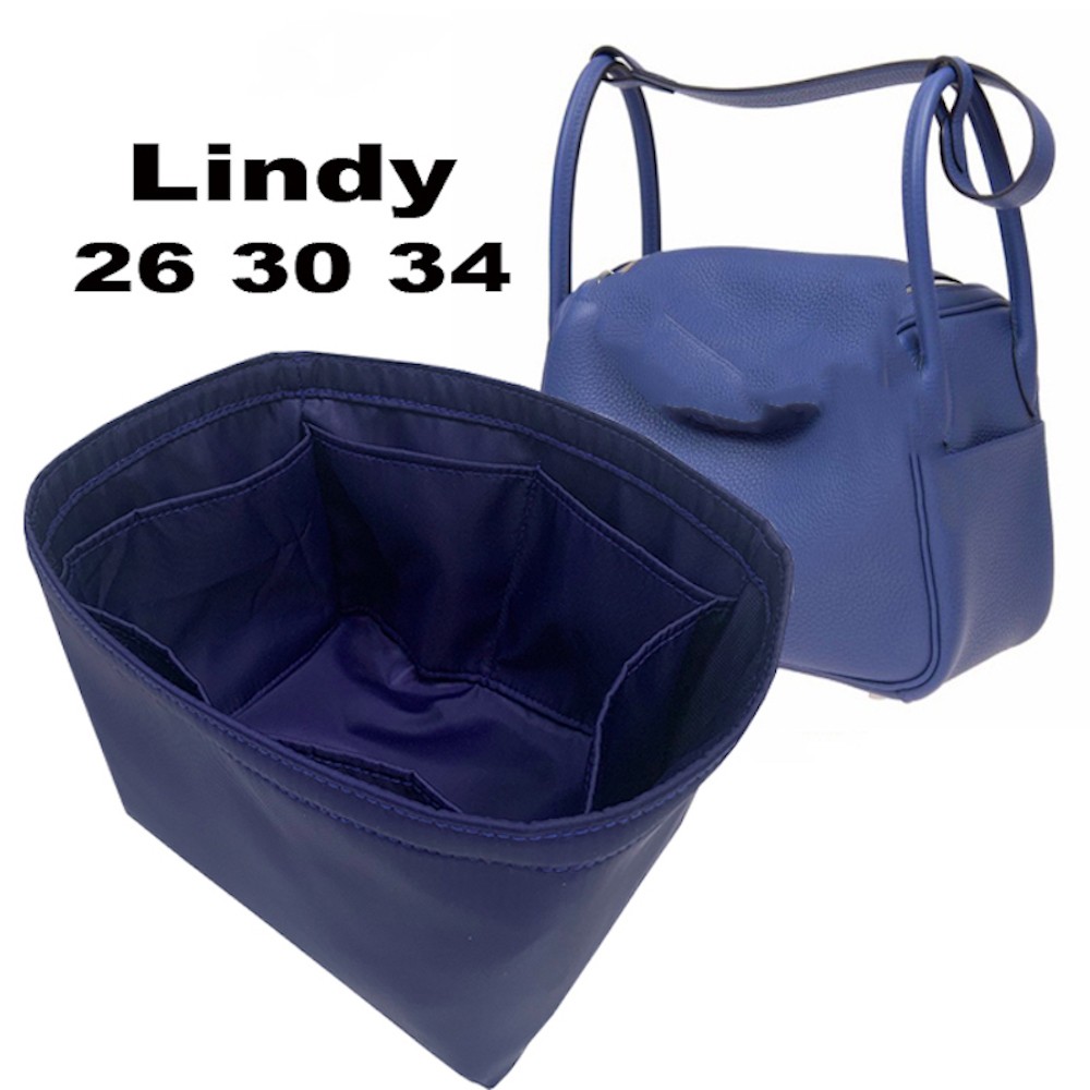 For Lindy 26 30 34 Insert Organizer Bags Makeup Handbag Organize Inner Purse Portable Base Shaper Premium Nylon (Handmade)