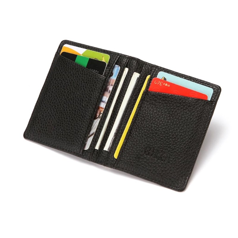 Unisex Slim Pocket Thin Credit Card Holder Men Women Casual Bus Card ID Money Case PU Leather Small Size Lightweight Wallet