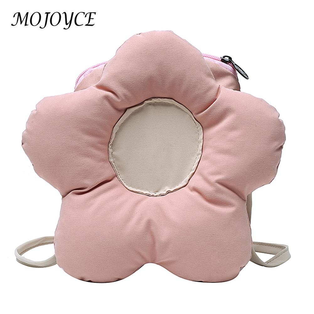 Canvas Women Handbags Bag Flower Shape Lady All-match Zipper Mini Shopping Bag For Women Girls Holiday Gifts