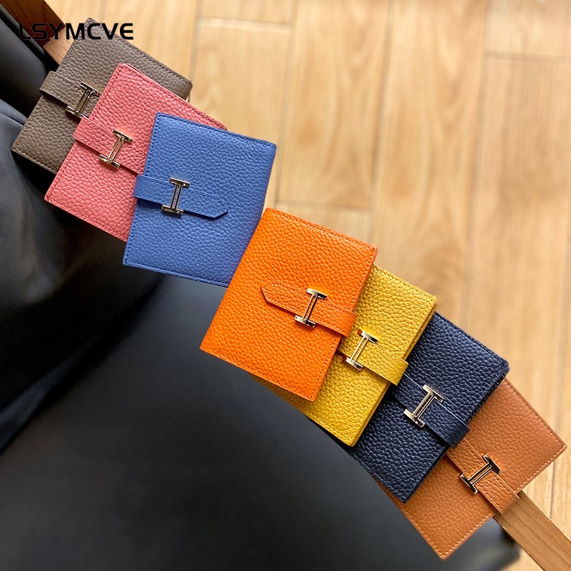 New Thin Clutch Phone Bag Women Wallets Luxury Long Hasp Lychee Pattern Coin Purses Female Solid Brand