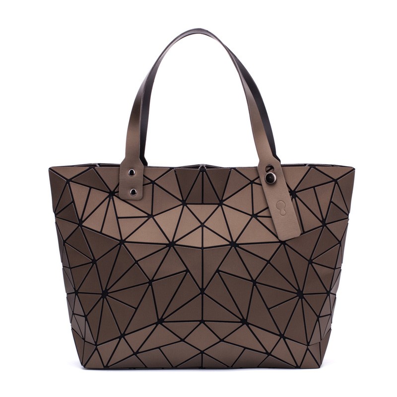 Geometric women's handbag, diamond tote bag, laser foldable shoulder bag, casual shopping bag