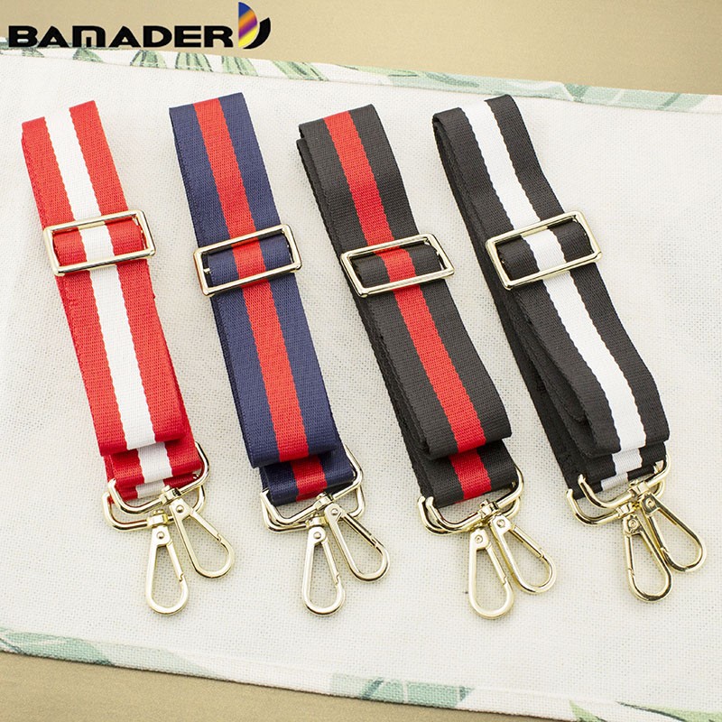 BAMADER Bags Nylon Colorful Adjustable Strap Embroidered Rainbow Handbag Belts Accessories Shoulder Crossbody Women Bag Straps