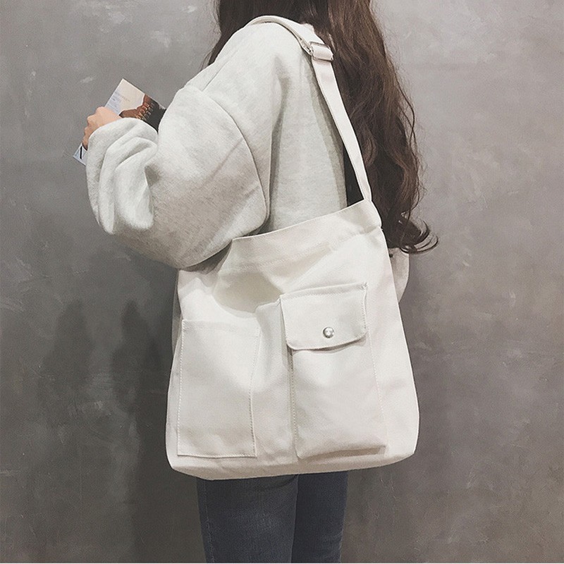 Women's Shopper Bag Simple Fashion Zipper Shoulder Bags Students Waterproof Large Capacity Tote Bags Brand Crossbody Bag