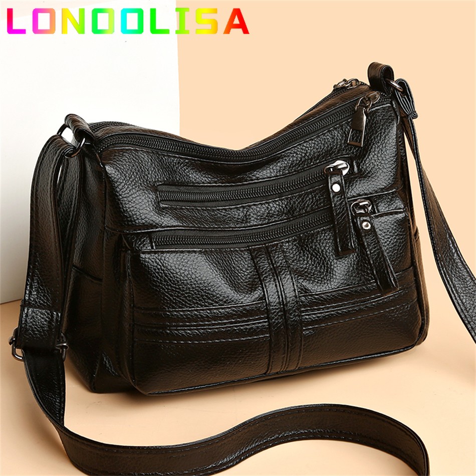 Multi Layer Designer Crossbody Shoulder Bags 2022 New Leather Handbags Bolsa Feminina Main Sac For Female Fashion Women Bags