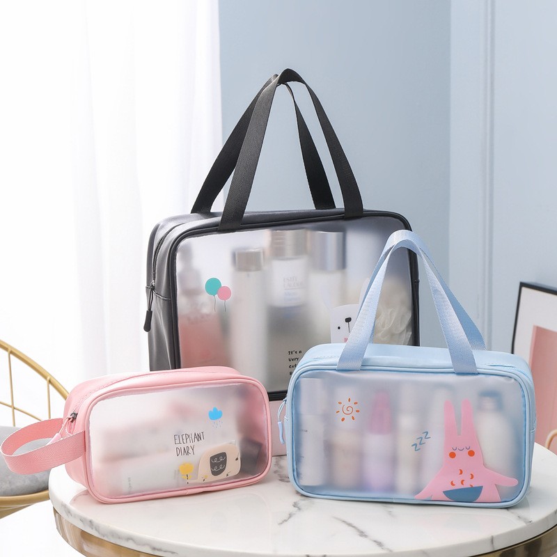 1PC PVC Women Cosmetic Bag Large Capacity Makeup Bag Waterproof Transparent Cosmetic Organizer Storage Bag Clear Cosmetic Bag