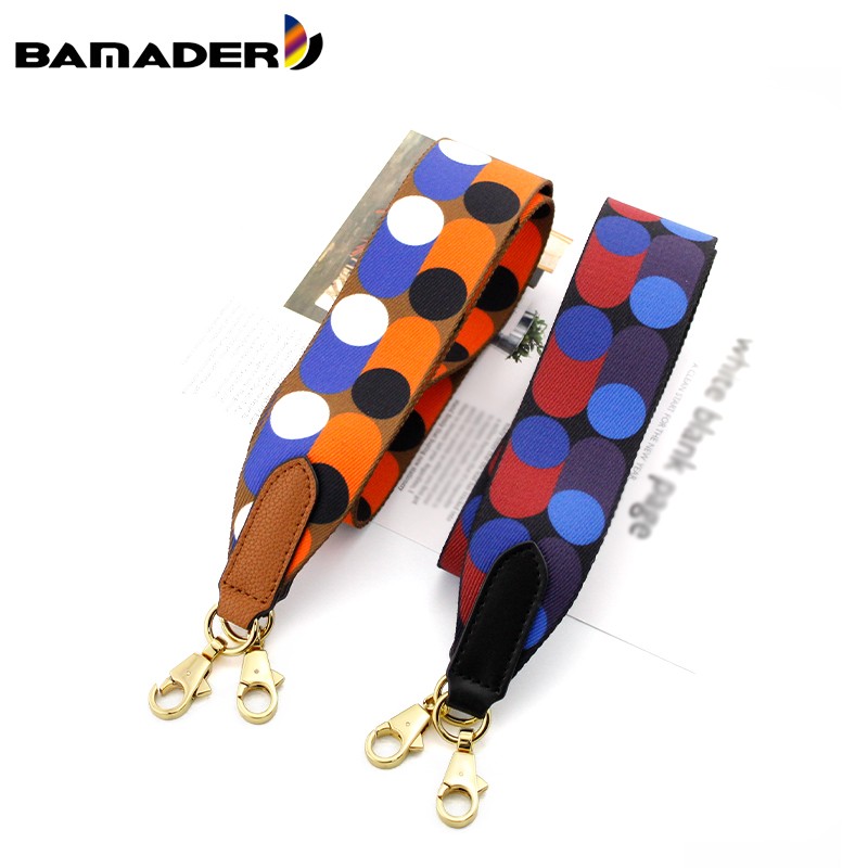 Female Bag Accessories Bamider Canvas Shoulder Strap Woman Bag Strap Luxury Dots Decoration DIY Q Bag Wide Strap Shoulder Strap