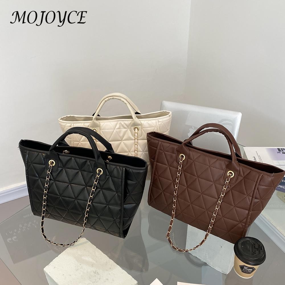 Fashion Women PU Thick Chain Handbag Purse Large Lady Casual Messenger Bags For Women Girls Outdoor Shopping