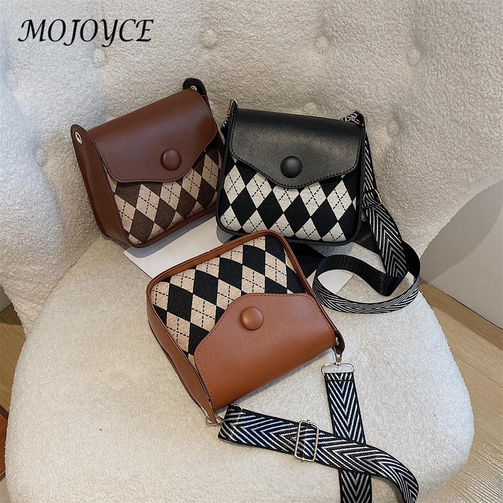 Female Retro PU Crossbody Bag Lady PU Leather Small Flap Messenger Bag for Women Shopping Fashionable Decor