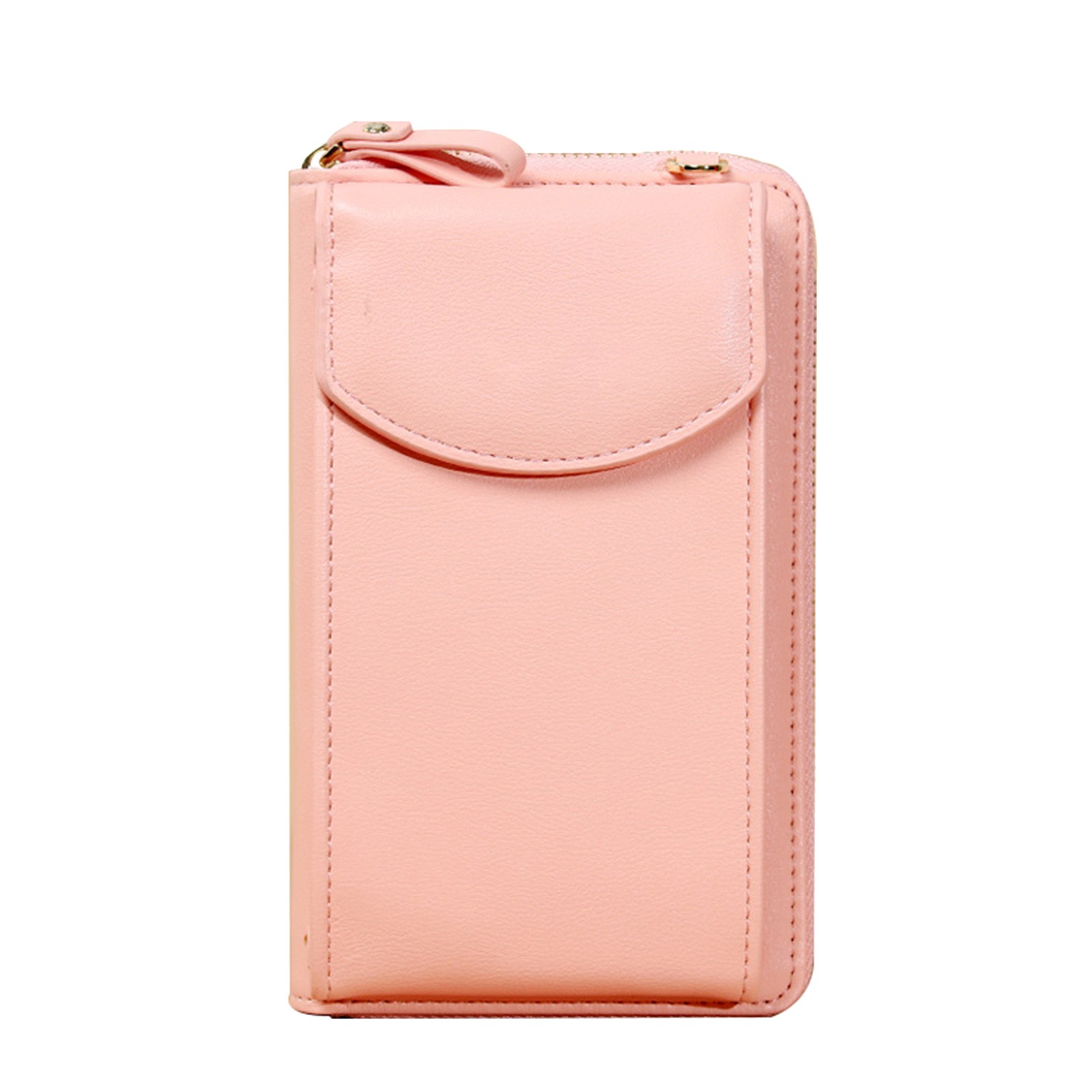 PU Leather Zipper Portable Phone Storage Long Wallet Women Purse Fashion Card Slots Carteras With Adjustable Strap Crossbody