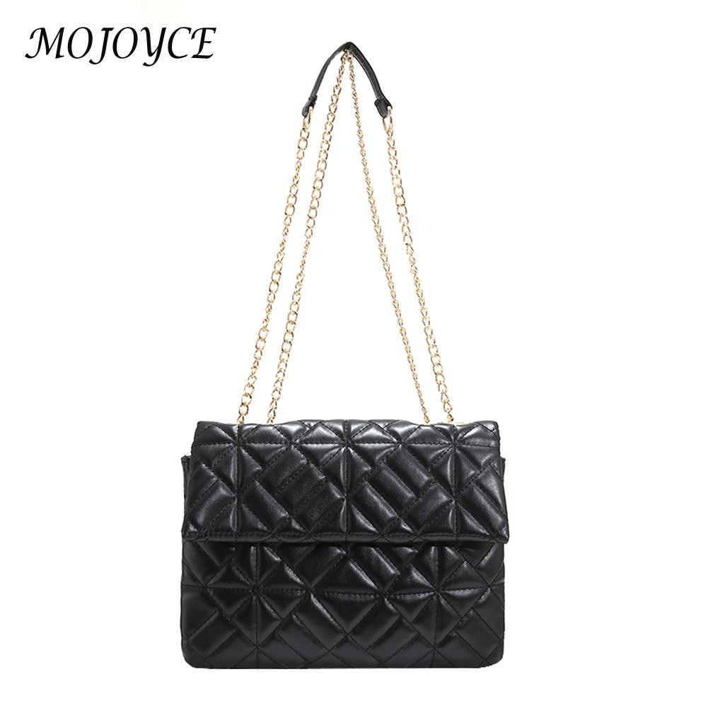 Women Shoulder Bags Fashion PU Leather Underarm Bags Pure Color All-Match Lattice Style Shopping Bags Designer Clutch