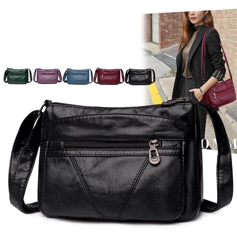 High Quality Women Soft PU Leather Shoulder Bags For Women Multilayer Classic Crossbody Bag Luxury Designer Handbags Purses