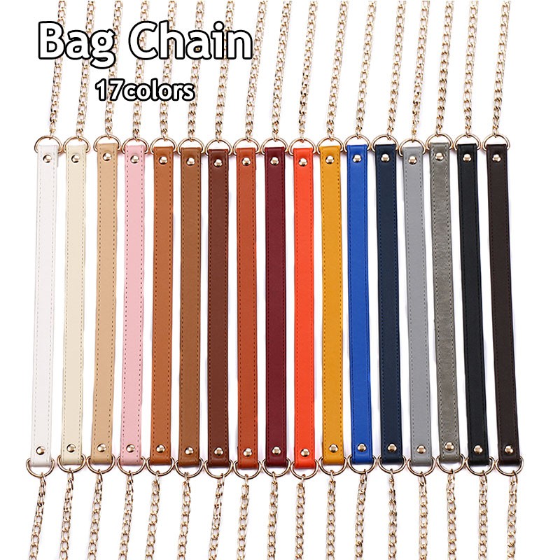 120cm Bag Chain Replacement Metal Chain PU Leather Bag Straps DIY Handbag Handles Shoulder Straps Accessories Bag Handles