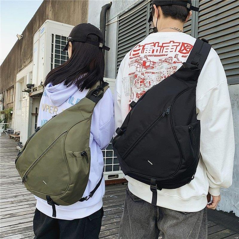 Hip-hop tooling men's messenger bag trendy brand large-capacity Japanese personality street sports chest bag shoulder bag